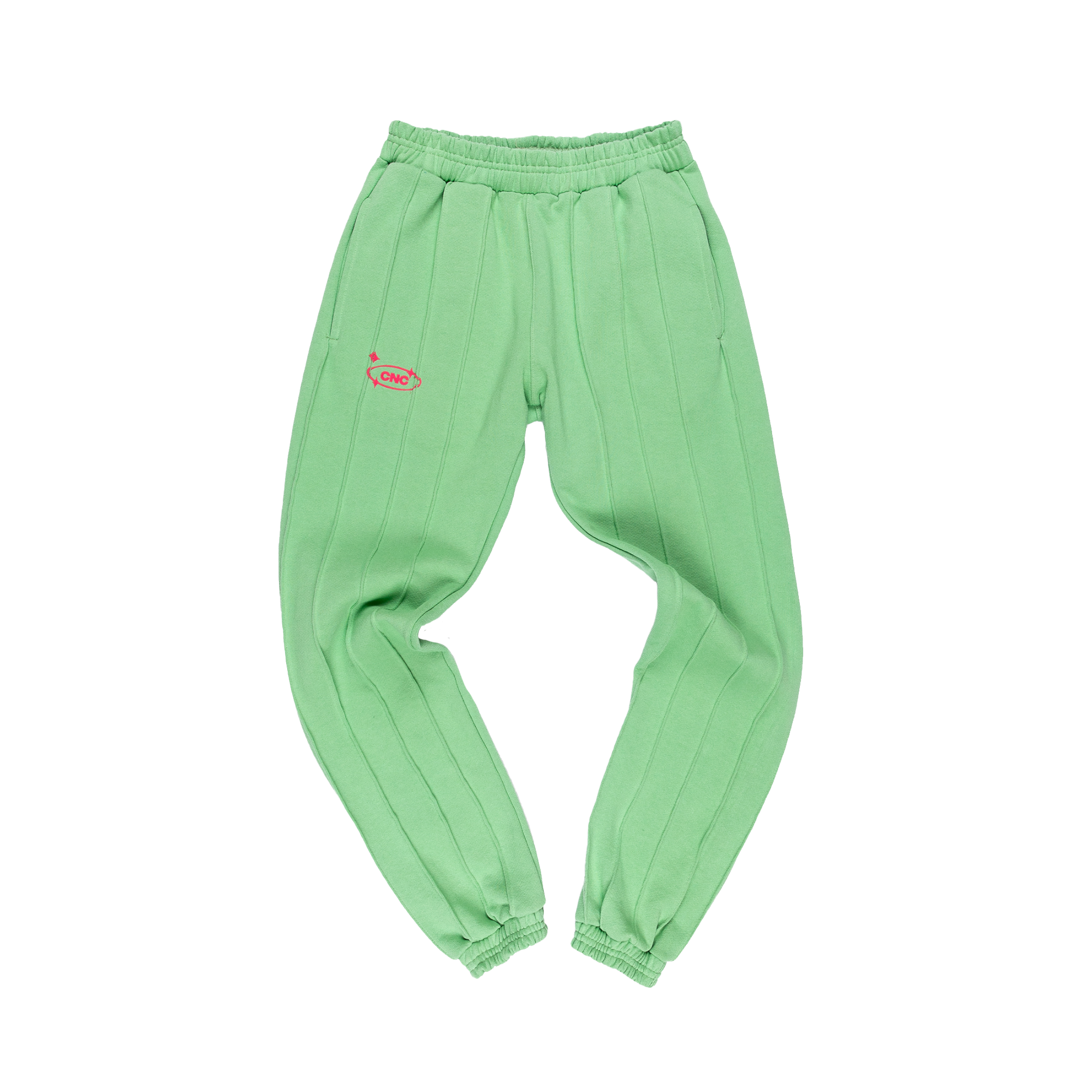 Pin-tuck Pinstripe Sweatpants | Pea-pod Jade
