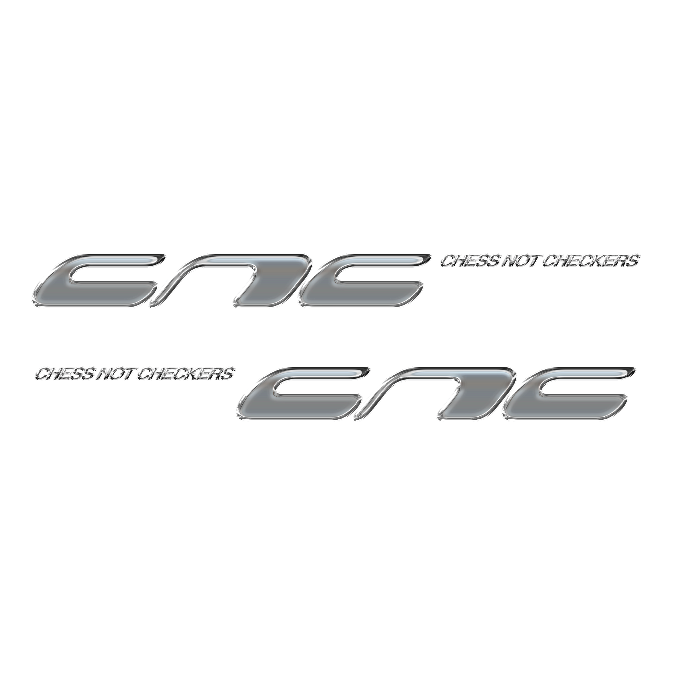 CNC Laminated Chrome Decal | Pair
