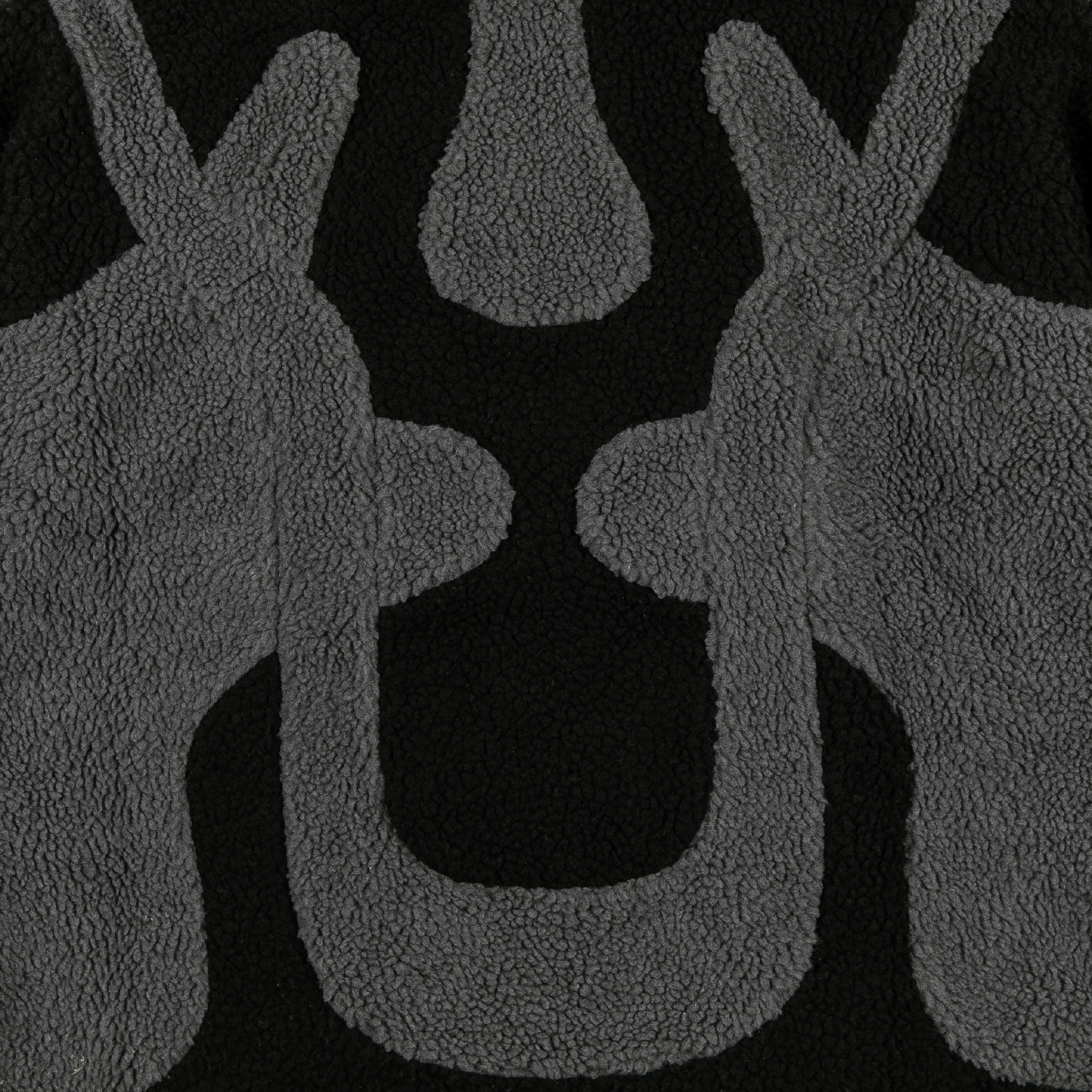 Midnight Sherpa Fleece Jacket | Black/Grey