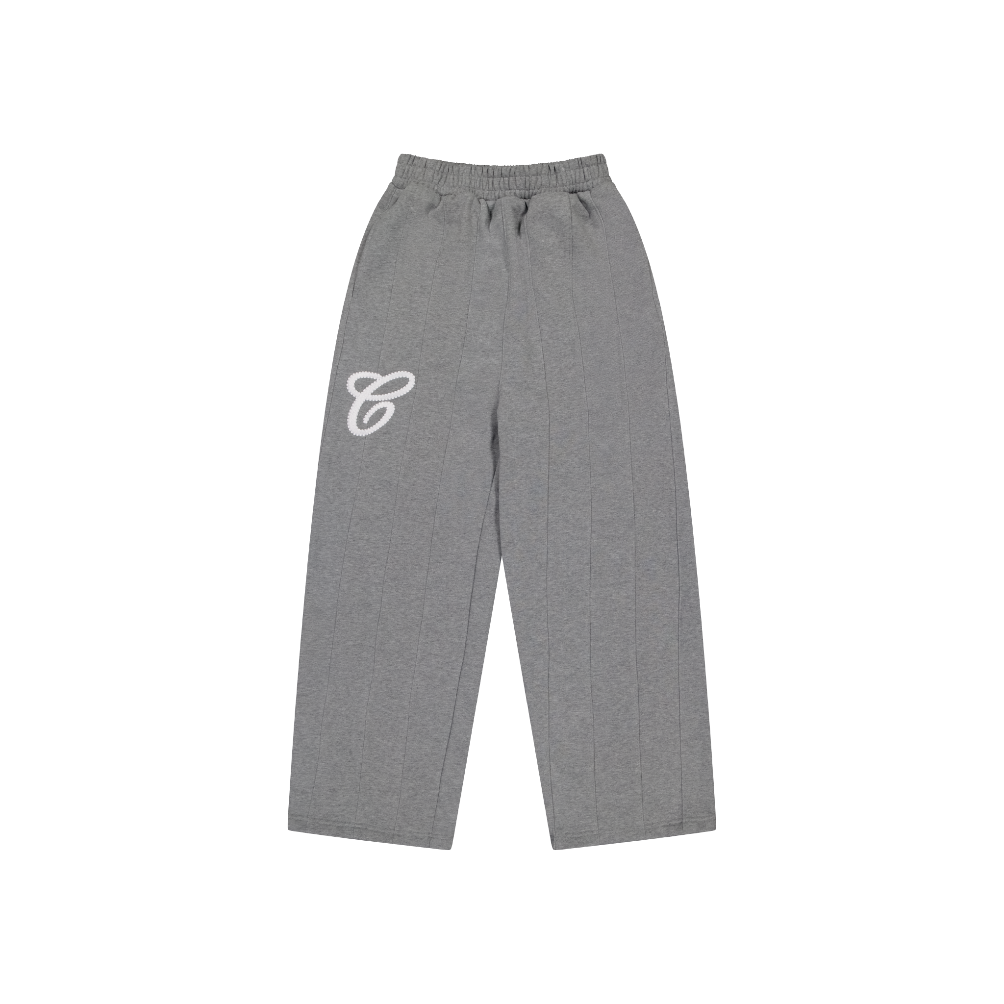 Wide Leg Pin-tuck Sweatpant | Grey