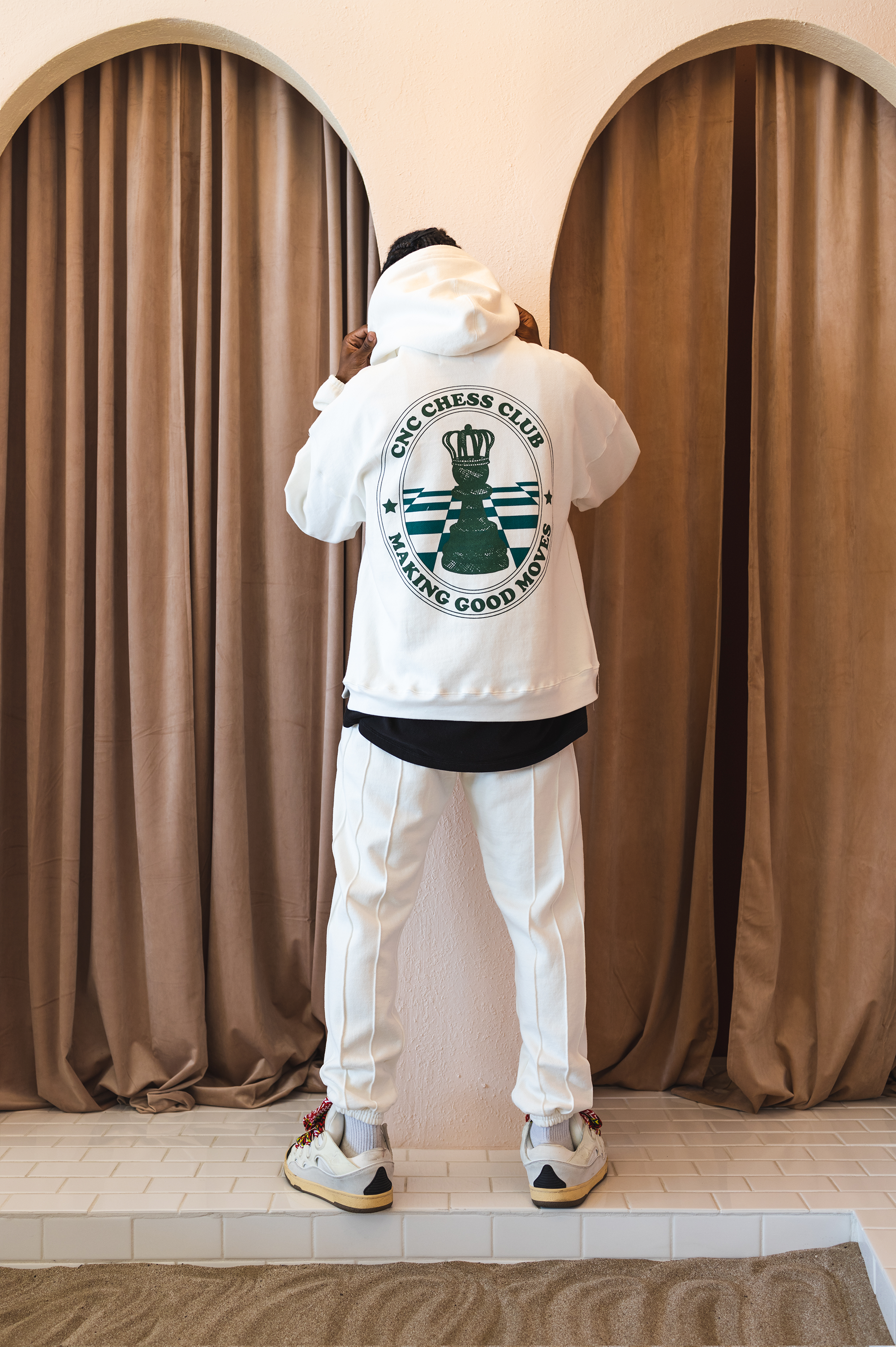 Chess Club Hoodie | Ivory