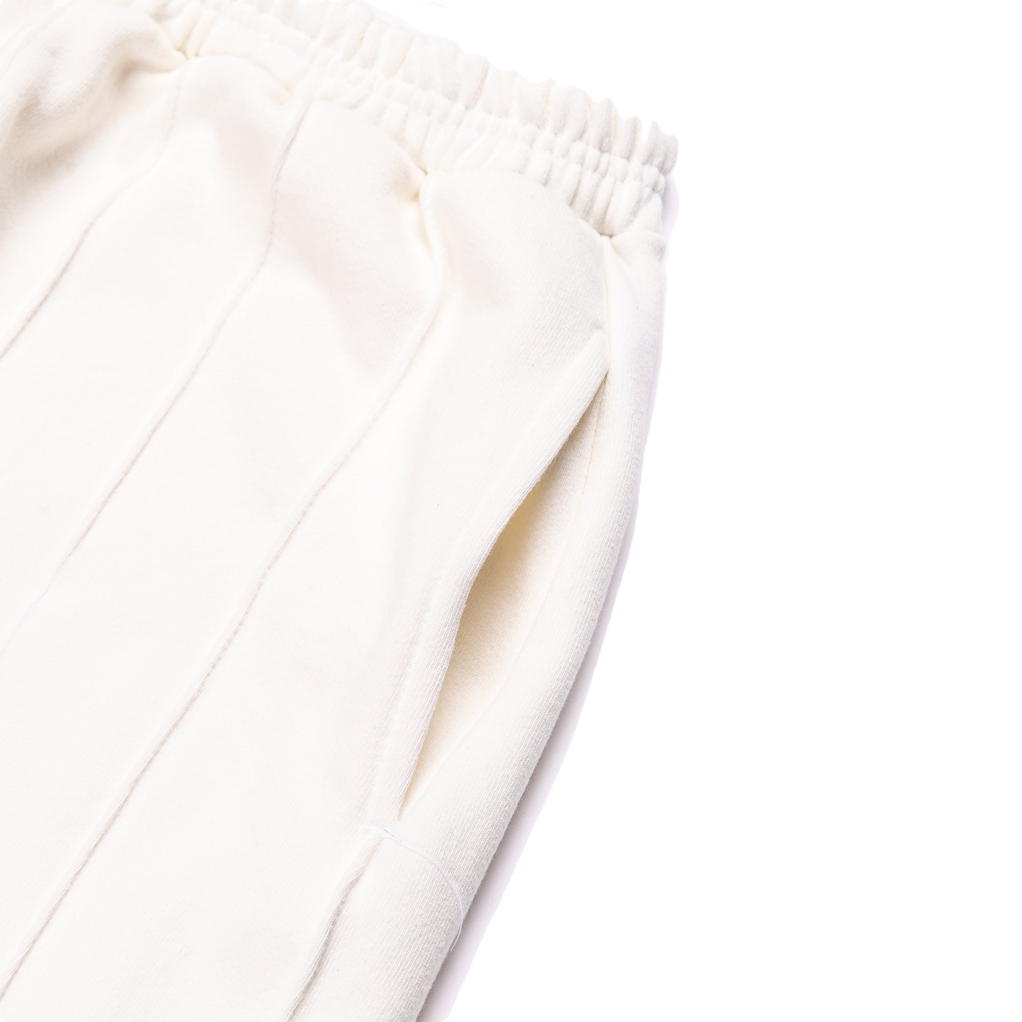 Pin-tuck Pinstripe Sweatpants | Ivory