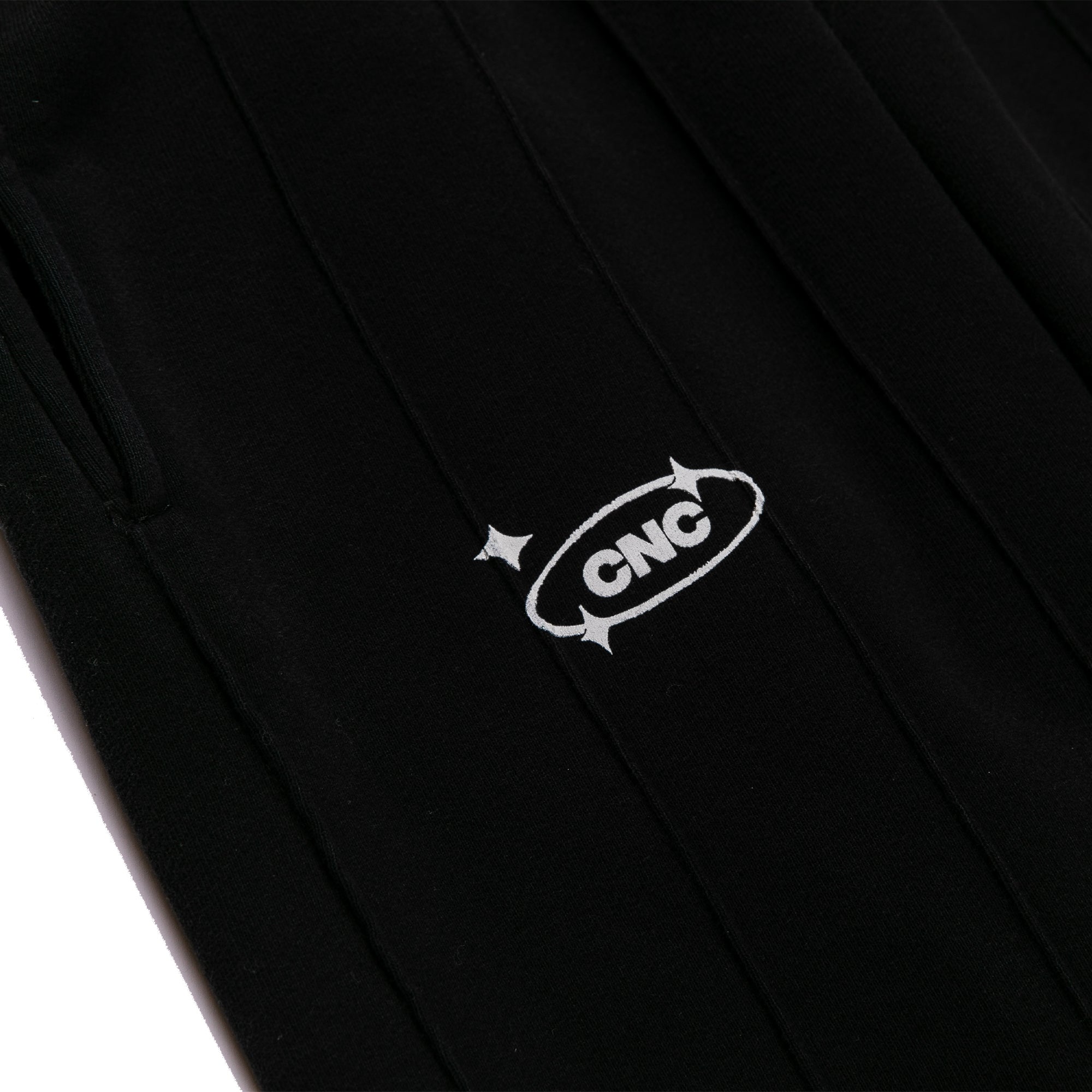 Pin-tuck Pinstripe Sweatpants | Jet Black