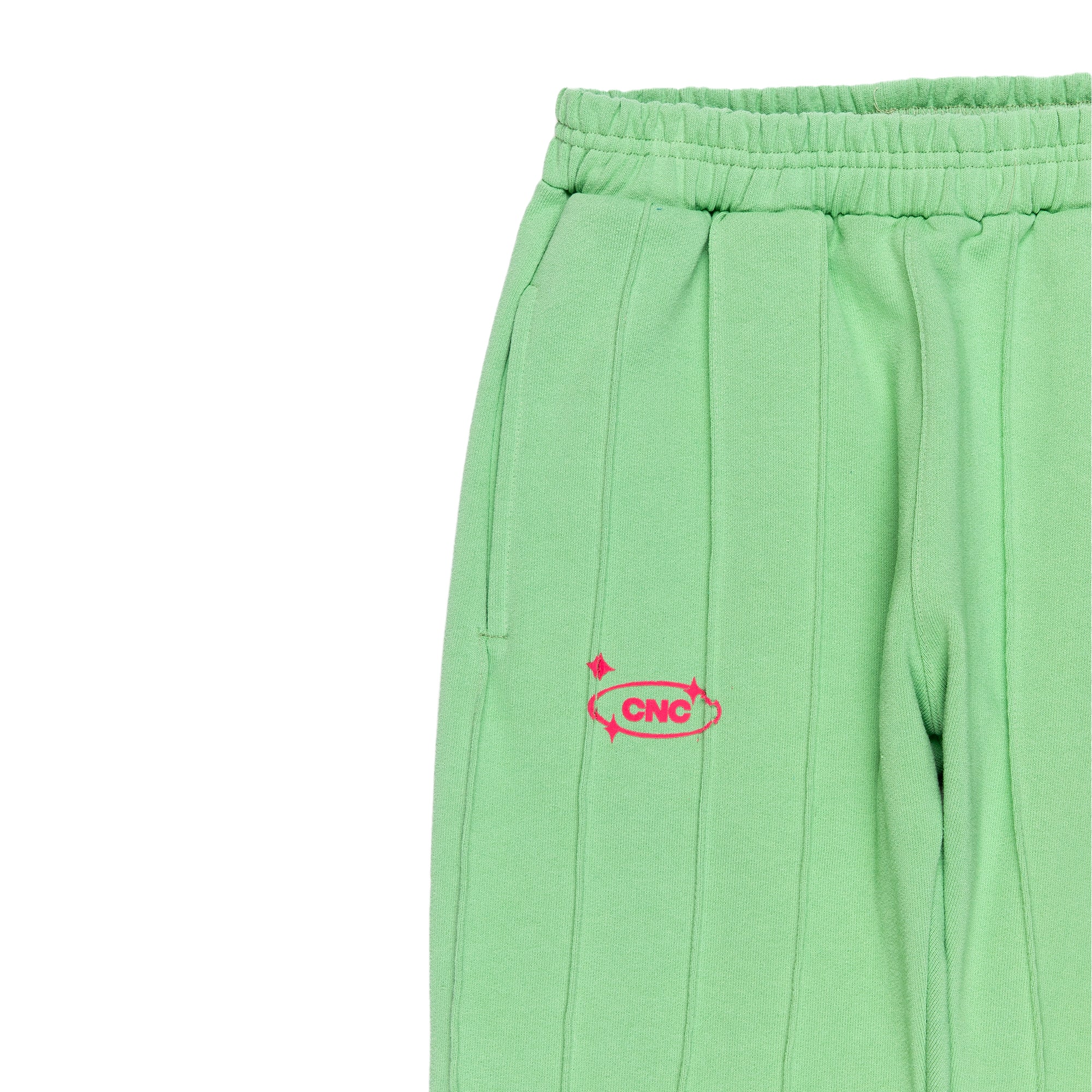 Pin-tuck Pinstripe Sweatpants | Pea-pod Jade