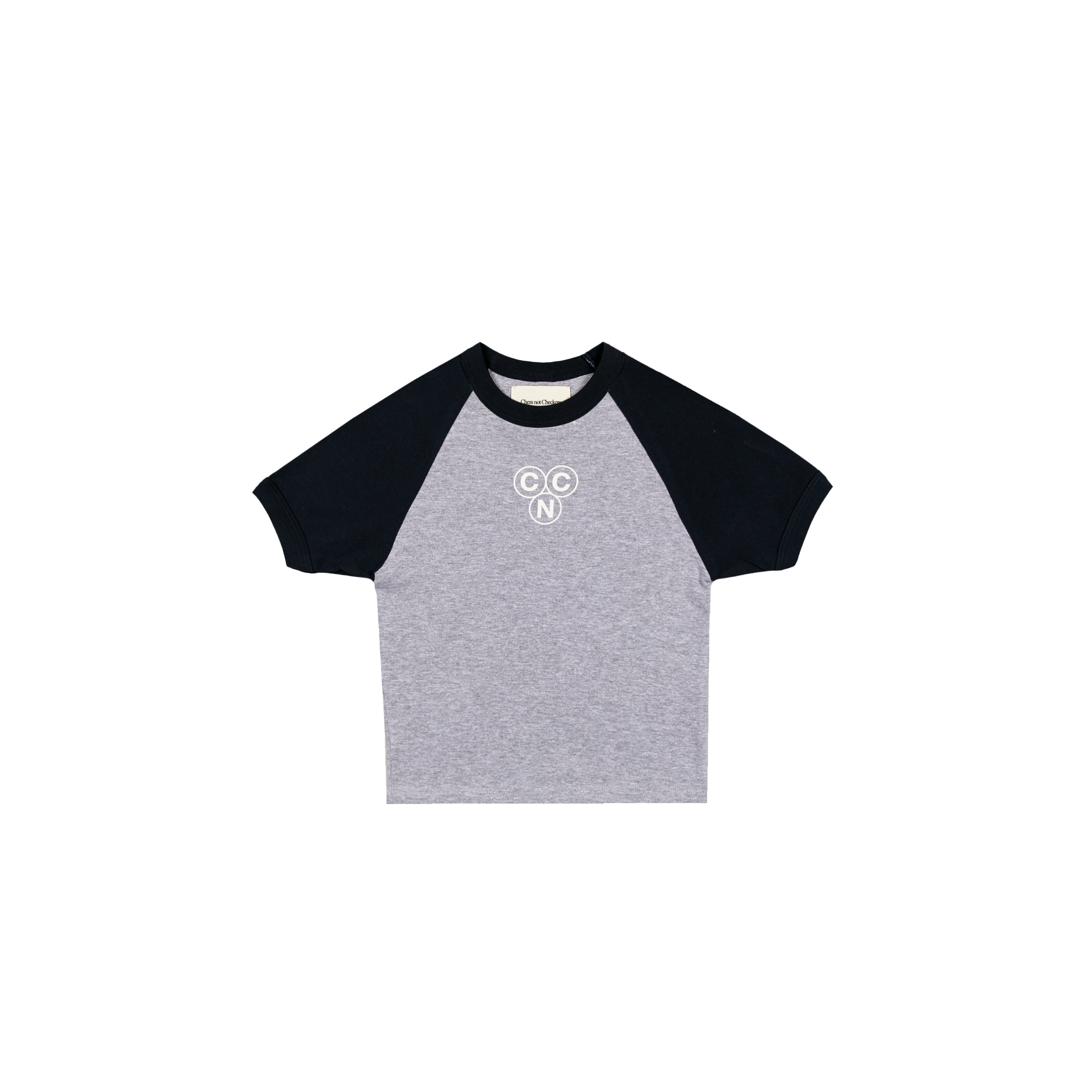 Monogram Baby Tee | Navy/Grey