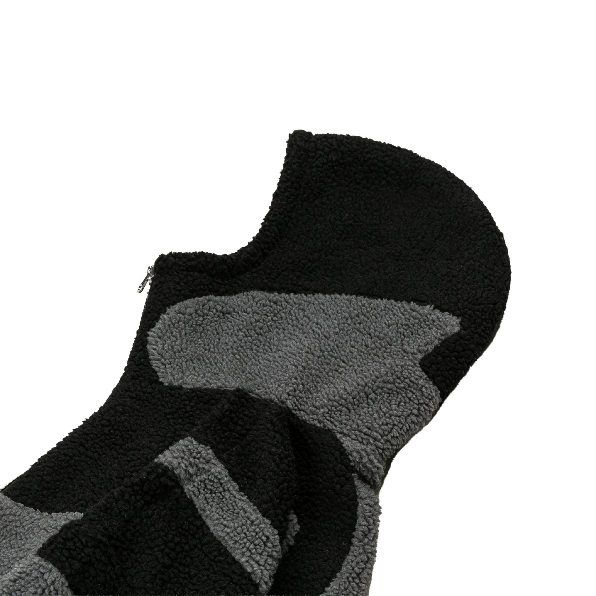 Midnight Sherpa Fleece Jacket | Black/Grey