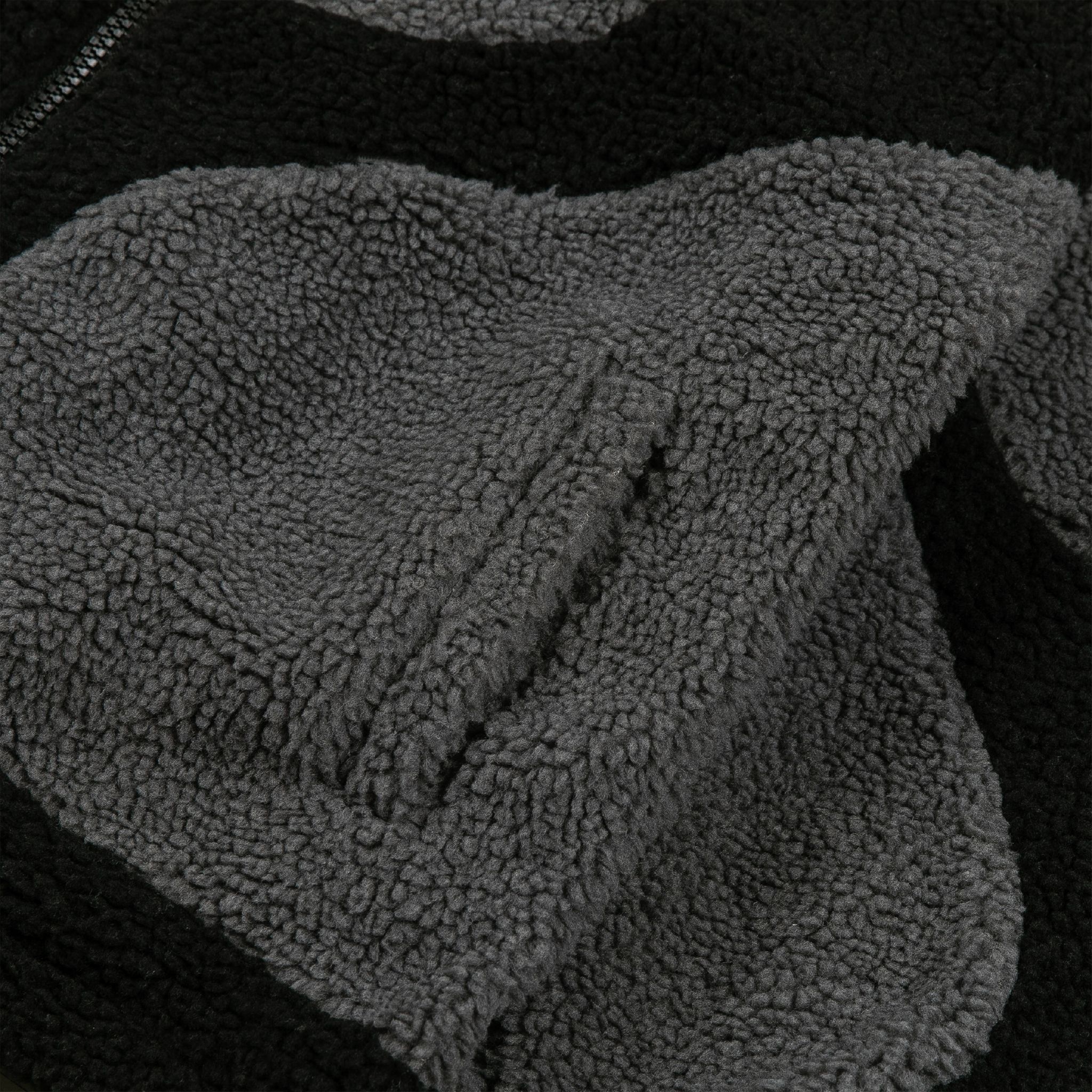 Midnight Sherpa Fleece Jacket | Black/Grey