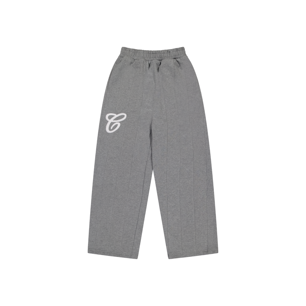Wide Leg Pin-tuck Sweatpant | Grey