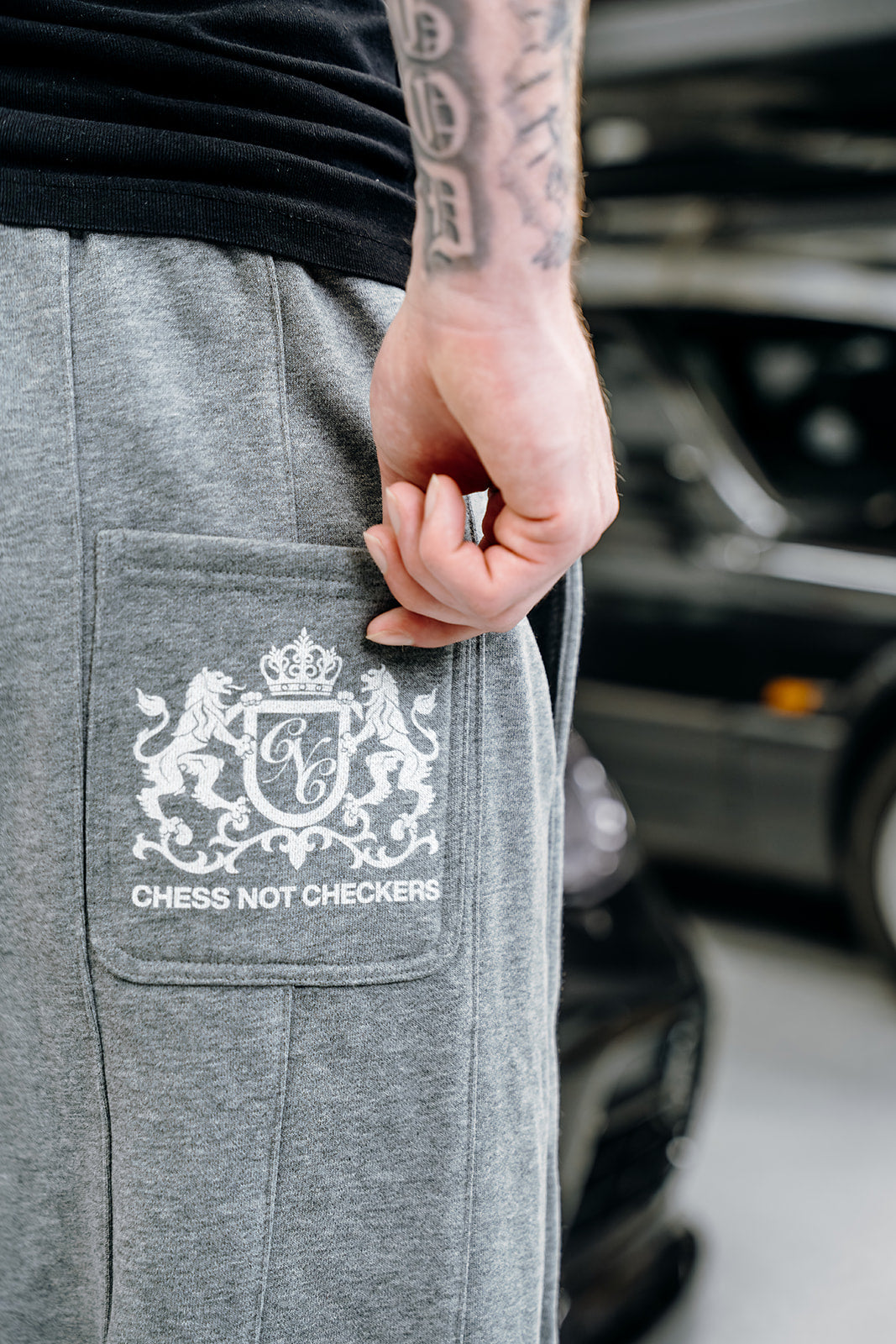 Wide Leg Pin-tuck Sweatpant | Grey