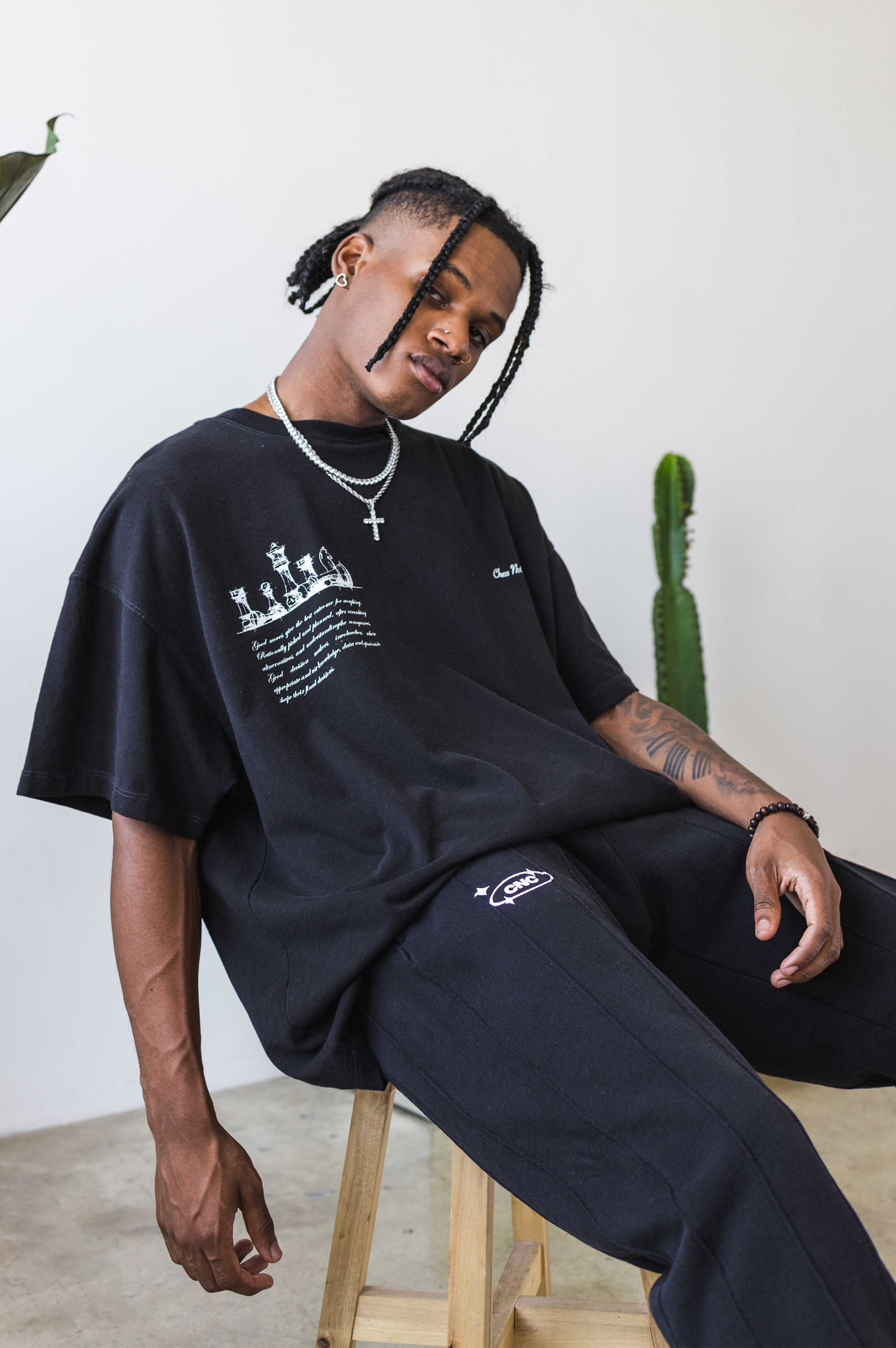 Chess Club T-Shirt | Jet Black