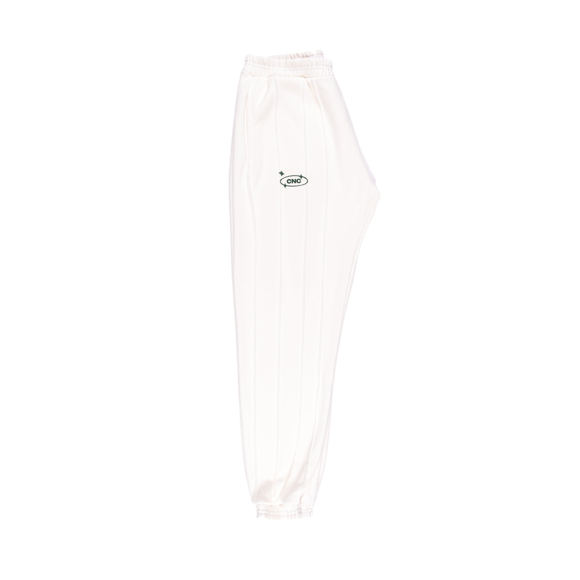 Pin-tuck Pinstripe Sweatpants | Ivory
