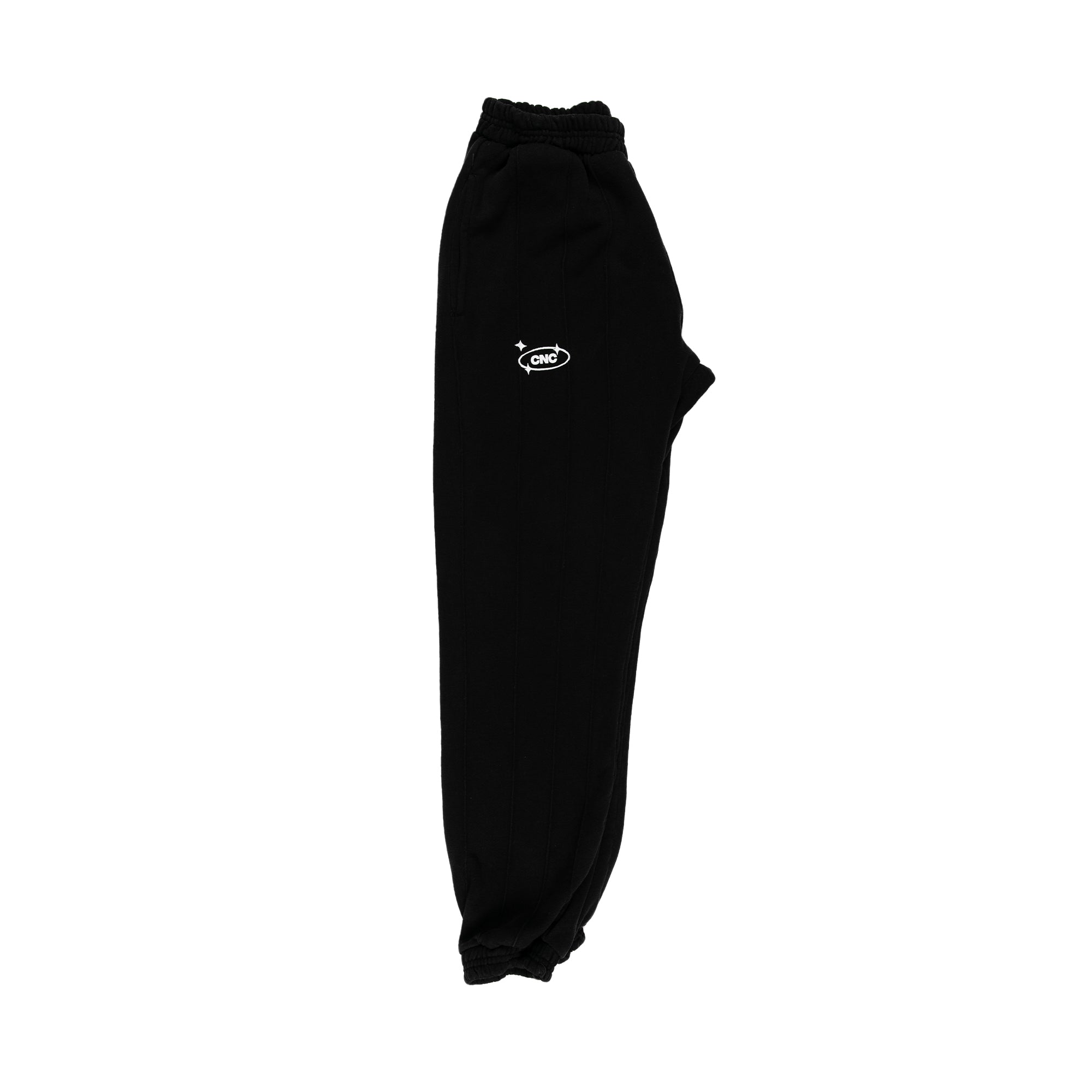 Pin-tuck Pinstripe Sweatpants | Jet Black